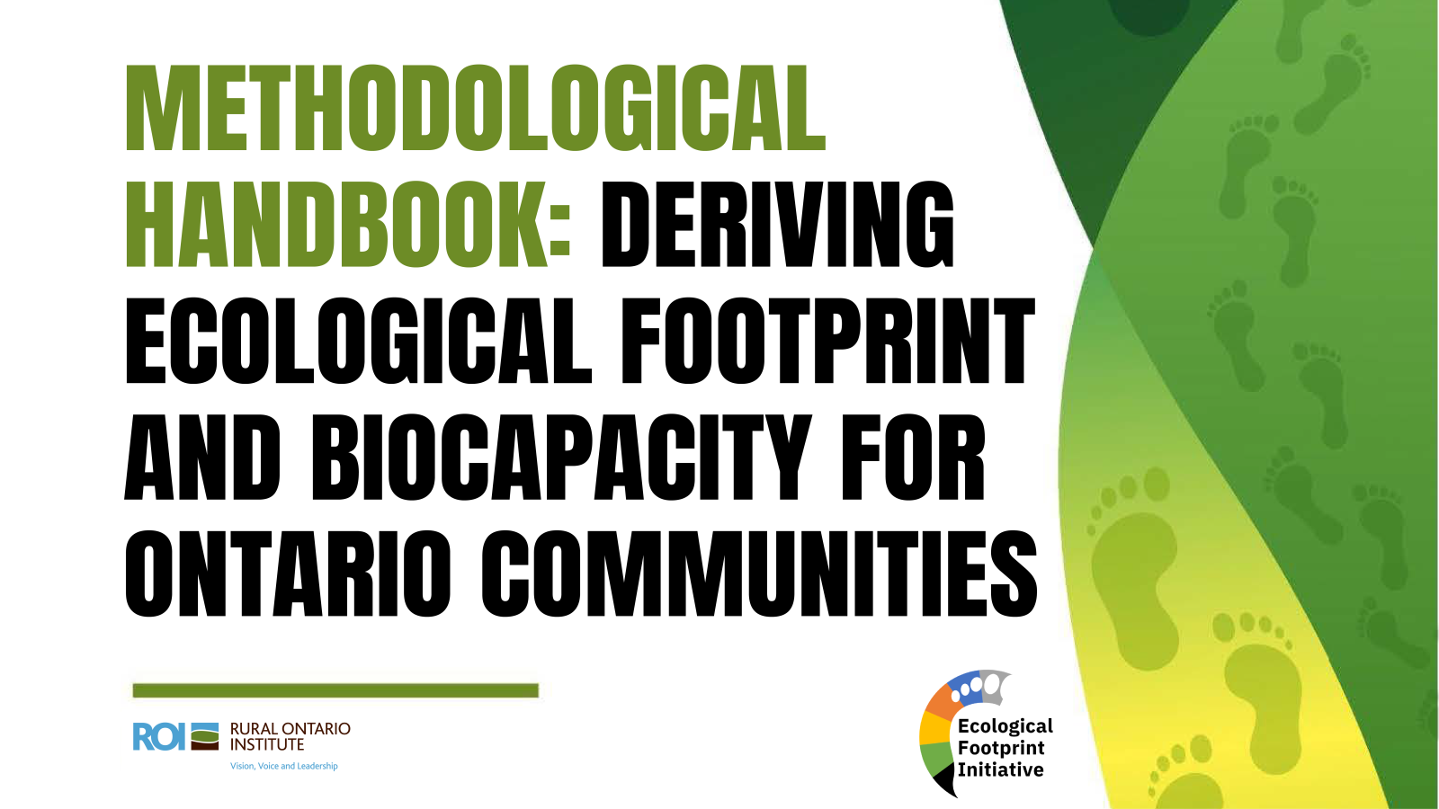 Methodological handbook for ecological footprint and biocapacity in rural Ontario